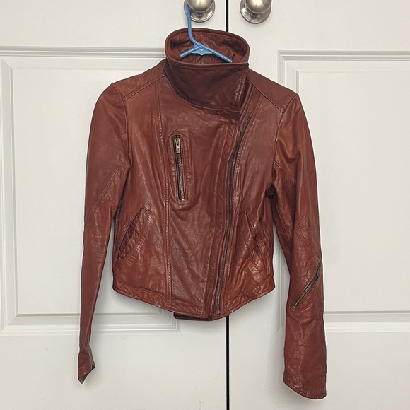 Black Rivet Women's Rich Brown Leather Jacket - Picture 5 of 8
